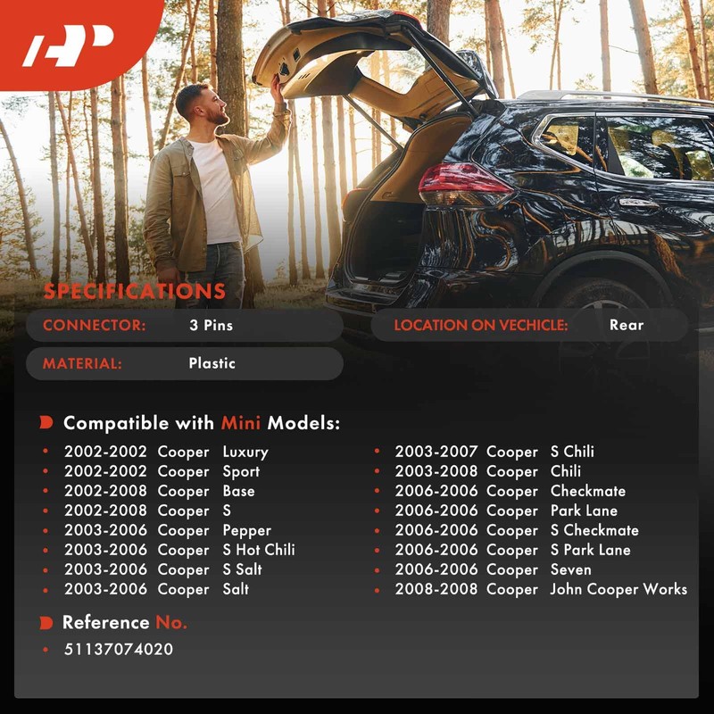 A-Premium Tailgate Handle Release Switch Compatible with Mini Cooper 2002-2008,