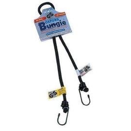 Oxford Bungee Standard Strap with Hardened Steel Hooks - Black, 18 Inch/450 mm