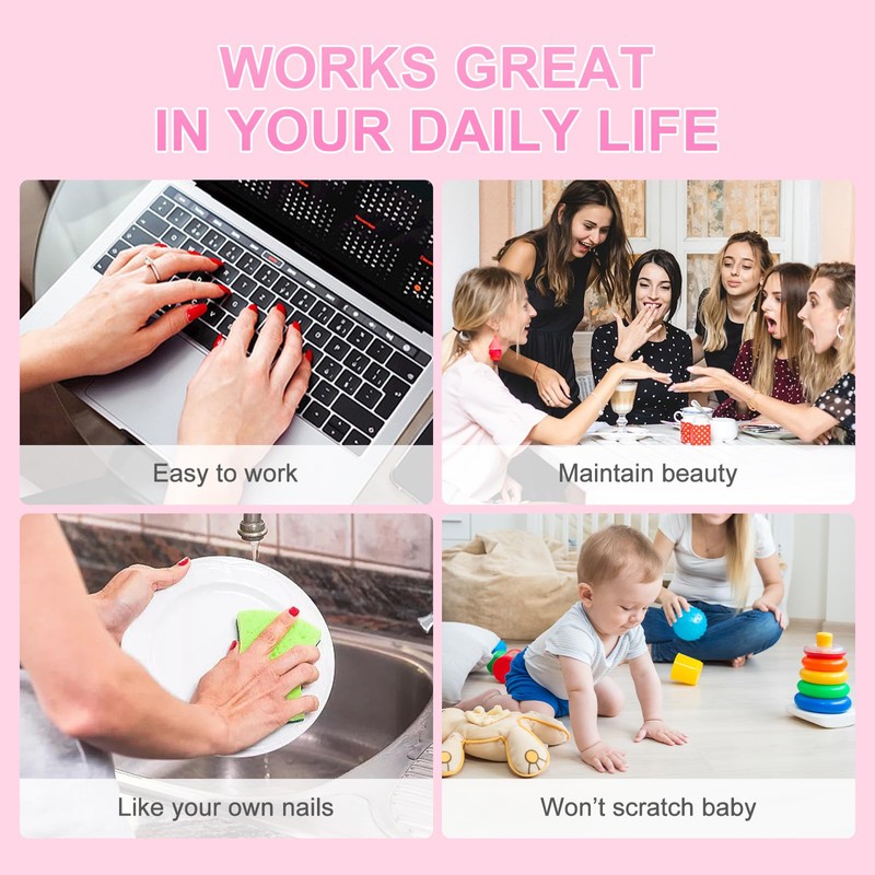 Burgundy Nails Metallic Almond Press On Nails Medium Length Mirror