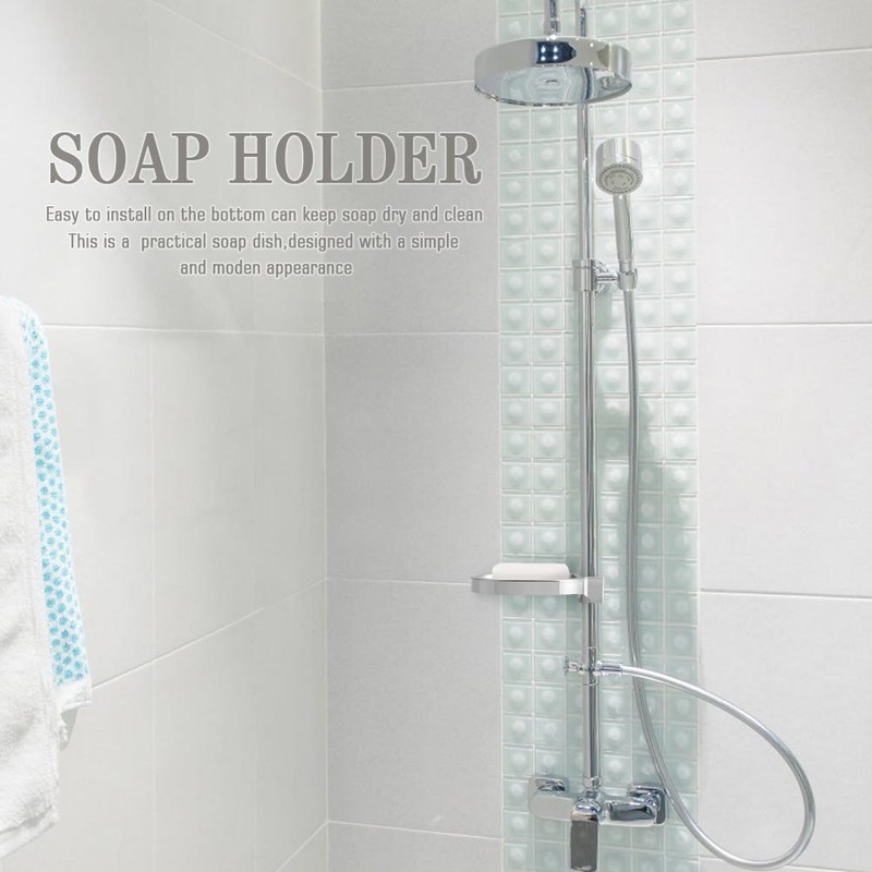 Adjustable Soap Holder ABS Soap Dish Holder Shower Rail with