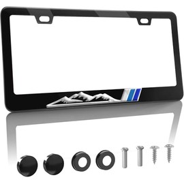 3D Metal for Toyota Tacoma 4Runner Tundra Rav4 Highlander Sequoia TRD License Plate Frames,Tri-Color License Plate Tag Universal Fit for Cars