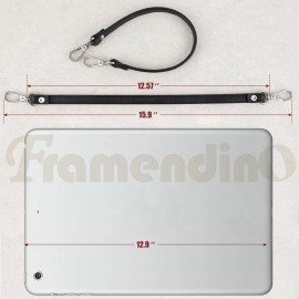 Framendino 2 Pack Black Purses Leather Replacement Handles Straps with