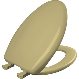 Bemis Classic Colors Slow Close Toilet Seat, Easy Clean Hinges and Durable Plastic Seat, Made in USA, Elongated, Harvest Gold