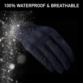 Furygan Jet D3O - Men's Motorcycle Gloves - Summer Gloves - Breathable & Lightweight - D3O Impact Protection - Touch Screen, XXL, Blue/Black