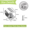 UFURMATE Glass Shelf Bracket, 8Pcs Wall Mounted Adjustable Glass Shelf