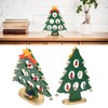 Wooden Christmas Tree Desktop Ornament Shatterproof Safe Eco Friendly Wooden