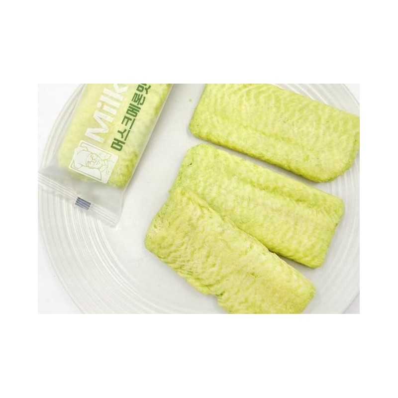 Korean Milk Rice Cracker 밀크 쌀과자 240g (240g, Melon)