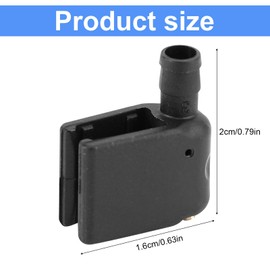 2pcs Windshield Washer Wiper Arm Nozzles, Aimable Windshield Washer Sprayer Nozzle for Vans RVs Trucks, Replace Part Number 47191 68017440AA (Black)