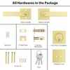 Haidms 2 Pack Gold Exterior Door Lock Set, Front Door