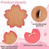 BENECREAT Cherry Blossom Pin Cork Board, 30x30cm Wall Mounted Corkboard