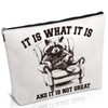 Luvsweets Raccoon Gifts Makeup Bag - Sarcastic Raccoon Cosmetic Bag