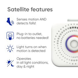 Nomo Smart Care Satellite Range Extender - Eliminate Dead Zones & Boost Signal - Motion & Light Detector - Works w/ Nomo Smart Care System - 2 Pack