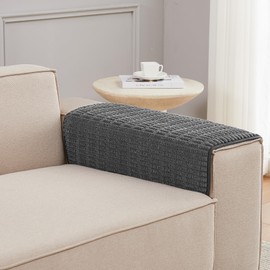 Meider Sofa Armrest Cover Couch Arm Cover Arm Covers for Chair, Anti-Slip Couch Arm Protectors Sofa Arm Rest Covers (Dark Grey, 18x22x2pcs)
