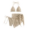 GORGLITTER - Traje de baño de 3 piezas para mujer