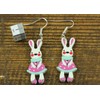 Easter Bunny Earrings Miniblings Rabbit Pink