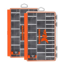 KastKing HyperSeal Waterproof Tackle Box, 3600 and 3700 Tackle Trays, Fishing Tackle Box Organizer with Removable Dividers, Lure Box and Terminal Tackle Storage