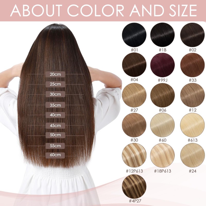 THD Clip-in Extensions, Real Hair, Pack of 1, 5 Clips