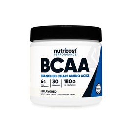 Nutricost BCAA Powder Supplement | 2:1:1 BCAA Ratio | 30, 60, 90, 120, and 150 Servings | Multiple Flavors - Flavor: Unflavored, Serving Size: 150 Servings