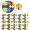 25/50/100pcs Round metal Autism awareness pin Autism pin lapel pins
