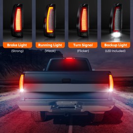 Tresound Tail Light + 3rd Brake Lamp for Chevy Avalanche 2007 2008 2009 2010 2011 2012, Third High Mount Stop Light Rear LED Taillight Assembly, 22739264, 25885679, 15120540, 1228-0126, 923-264