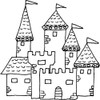 A8 'Medieval Castle' Unmounted Rubber Stamp (RS00023112)