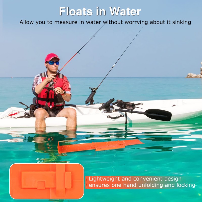 Haxrotin Fish Measuring Board Foldable, Floatable Compact Folding Fish Ruler