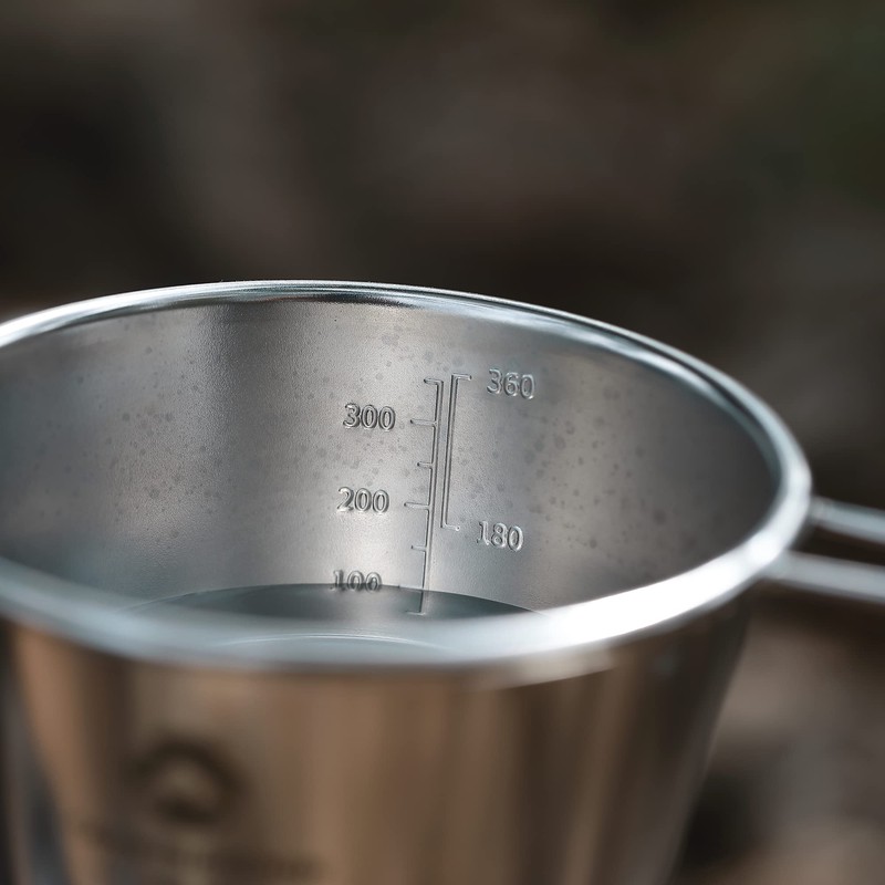 Camping Moon S-360-3P+B Camping Cup, Stainless Steel, Shell Cup, Deep,