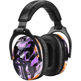 ZOHAN 030 Kids Ear Defenders, Ultra Comfortable Ear Protection Muffs for Toddler, Children, Young Teens, Hearing Protectors for Fireworks, Concerts, Air Shows, Flights (Graffiti Purple)