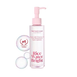The Face Shop Rice Water Bright - Aceite Limpiador Facial Coreano150 ml | Desmaquillante Iluminador y Nutritivo para Piel Radiante Vegano