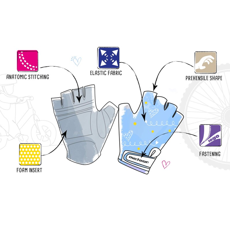 Kid Cycling Gloves With Short Half Fingers Fastened Children Kid