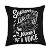 Soprano Singer Vocal Range Vocalist Voice Singing Choir Throw Pillow