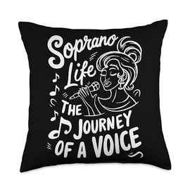 Soprano Singer Vocal Range Vocalist Voice Singing Choir Throw Pillow