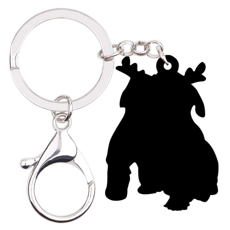 WEVENI Acrylic Yorkshire Terrier Dog Key Chains Yorkie Keychain Women