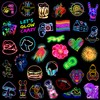 100 PCS Neon Mixed Stickers for Laptop Vinyl Kawaii Stickers
