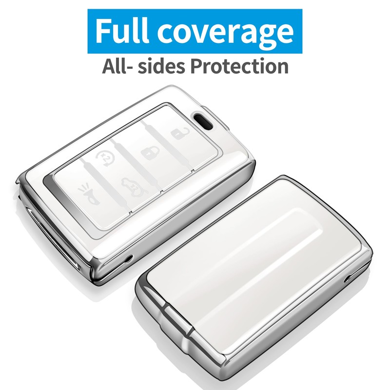 Tukellen for Jeep Key Fob Cover Soft TPU Full Protection