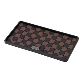 UHANBUT Car Dashboard Non-Slip Mat, PVC Grid Multifunctional Auto Storage Tray, Universal Vehicle Organizer Sticky Gripping Pad for Smartphone, GPS, Keys, Sunglasses, Number Plate (Black Brown)