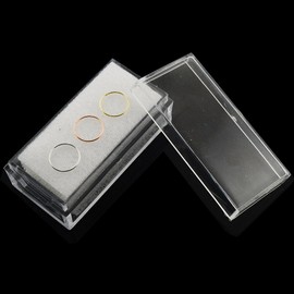 3 Piece Box Set 9K Solid Gold 22 Gauge (0.6MM) - Open Hoop Nose Ring Piercing