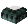 Elegant Comfort Luxury Ultra-Plush Velvet Touch Buffalo Plaid Fleece Throw