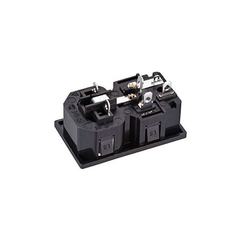 uxcell C13 C14 Panel Mount Plug Adapter AC 250V 10A