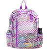 Eastsport Active Mesh Backpack with Padded Adjustable Straps, Spike Shevron/Grape