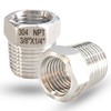 3/8" NPT Male to 1/4" NPT Female Hex Bushing Reducer,