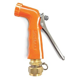 SANI-LAV 5-39/64"L Zinc, Brass, Stainless Steel Spray Nozzle, Orange
