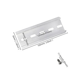 CYUaoao Pack of 6 DIN Rail Slot DIN Rail 10 cm Aluminium DIN Rail Mounting Rail Hanging Rail Cabinet DIN Rail Guide Rails for Distribution Cabinet Control Cabinet Installation