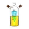 ELETON Grape Motif Oil and Vinegar Cruet Dispenser Bottle,Clear Borosilicate