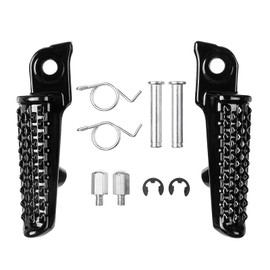 VPZMT Motorcycle Front Foot Pegs Footrests Pedal for Honda 2003-2023 CBR 600RR, 2004-2023 CBR 1000RR, 2008-2023 CB1000R (Front-Black)
