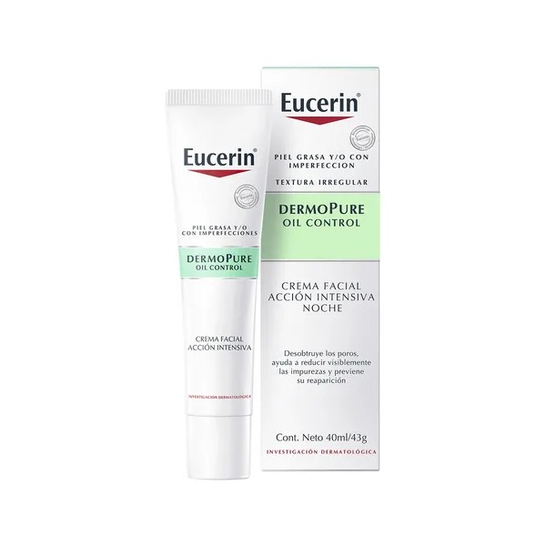 Eucerin Crema Facial Acción Intensiva Noche Dermopure 40ml