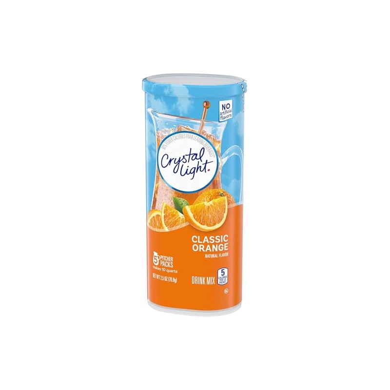 Crystal Light Pitcher Packets, Classic Orange, 2.5 OZ