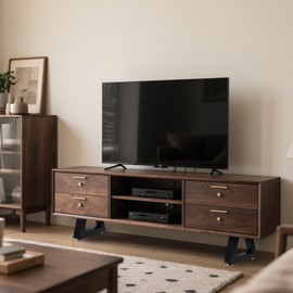 Y-CFHFC 8 Inch Trapezoid Metal Table Legs Heavy Duty Steel Furniture Legs for DIY Sofa, Couch, Bench,Stool,Coffee Table, End/Side Table,Cabinet Feets (Set of 2, Black)