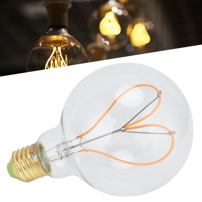 G95 Heart Shaped LED Retro Bulb E27 4W Dimmable Light