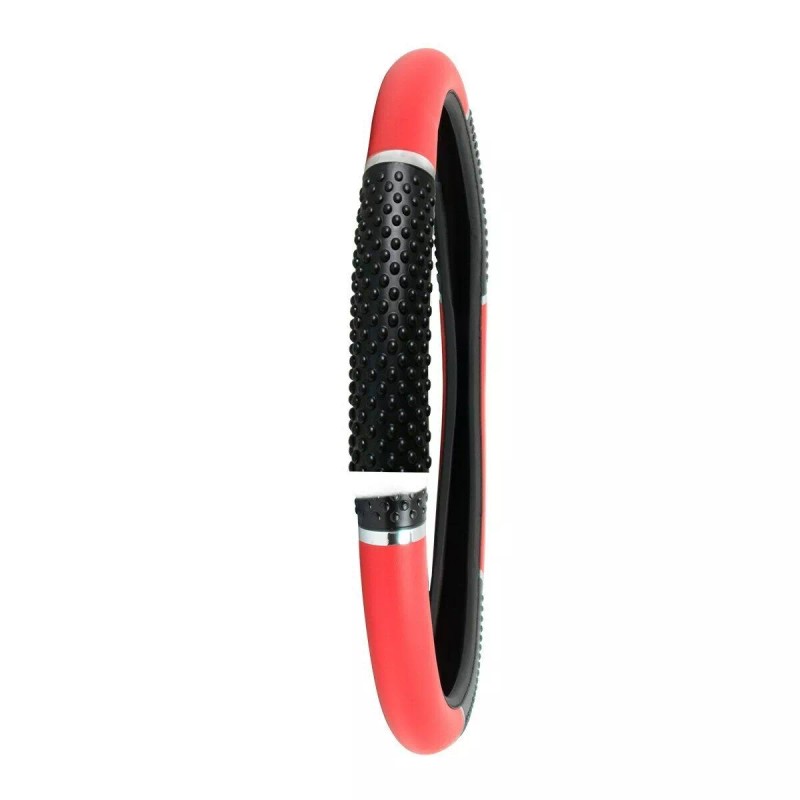 grand general 54046 18" steering wheel cover matte red w/black